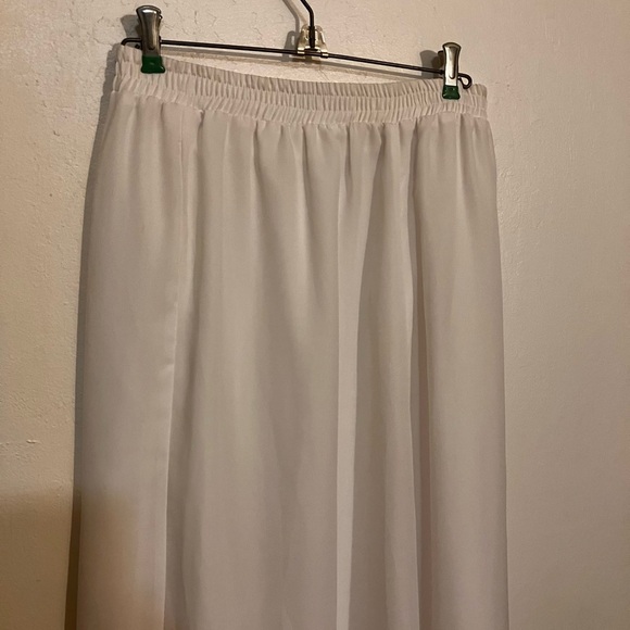 Pull on Floor  length slip with elastic  waist double layer 16 - Picture 4 of 7